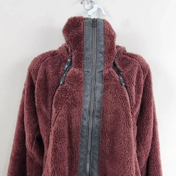 Kuhl Women's Flight Jacket Italian Fleece Hooded Pockets Thumb Loops Size M - Picture 3 of 16